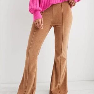 Aerie Groove On Corduroy Flared Legging Tan Size XS